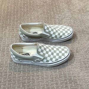 Vans light green checkered